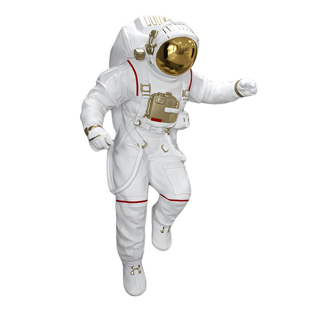 Resin Astronaut and Planet Wall Decor