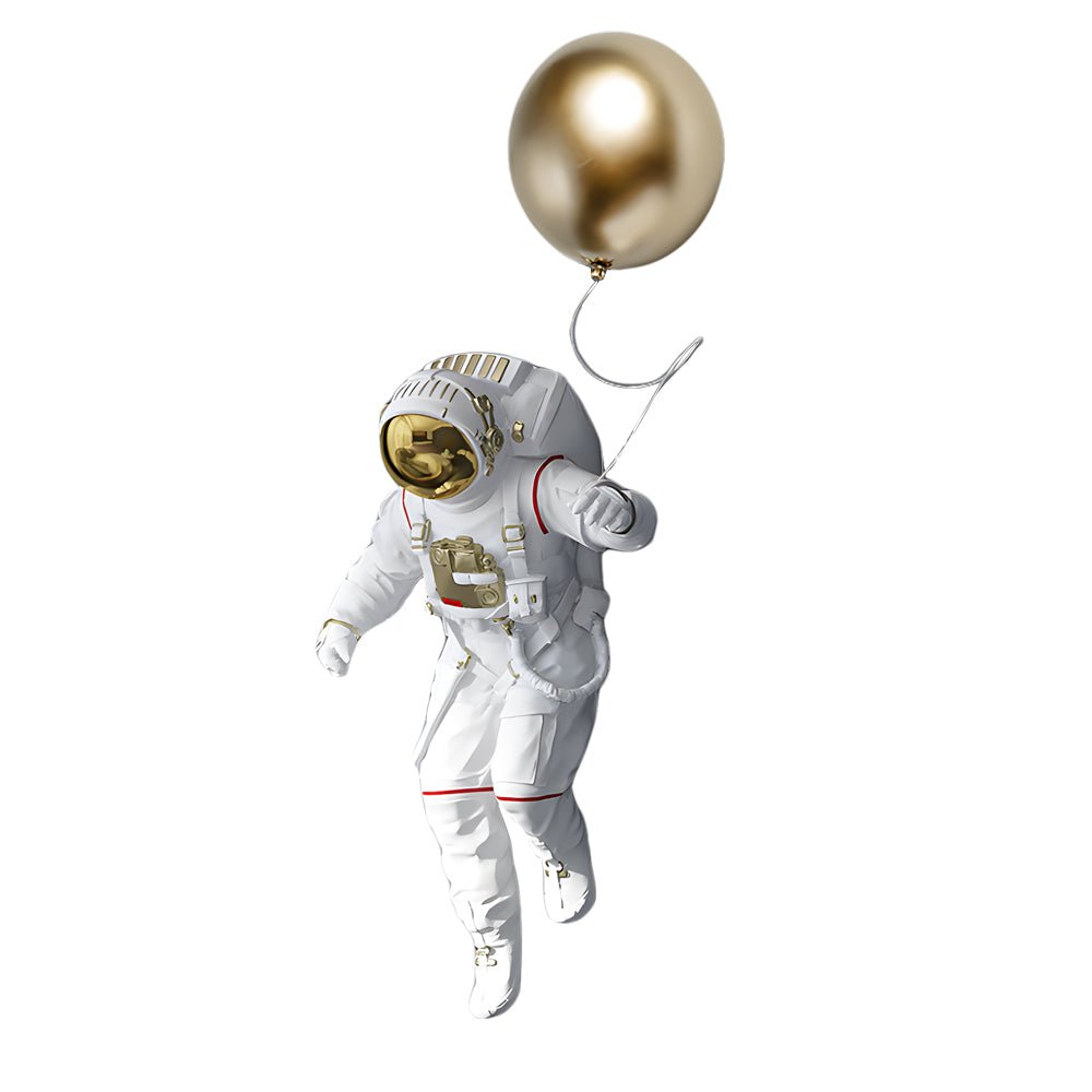 Resin Astronaut and Planet Wall Decor