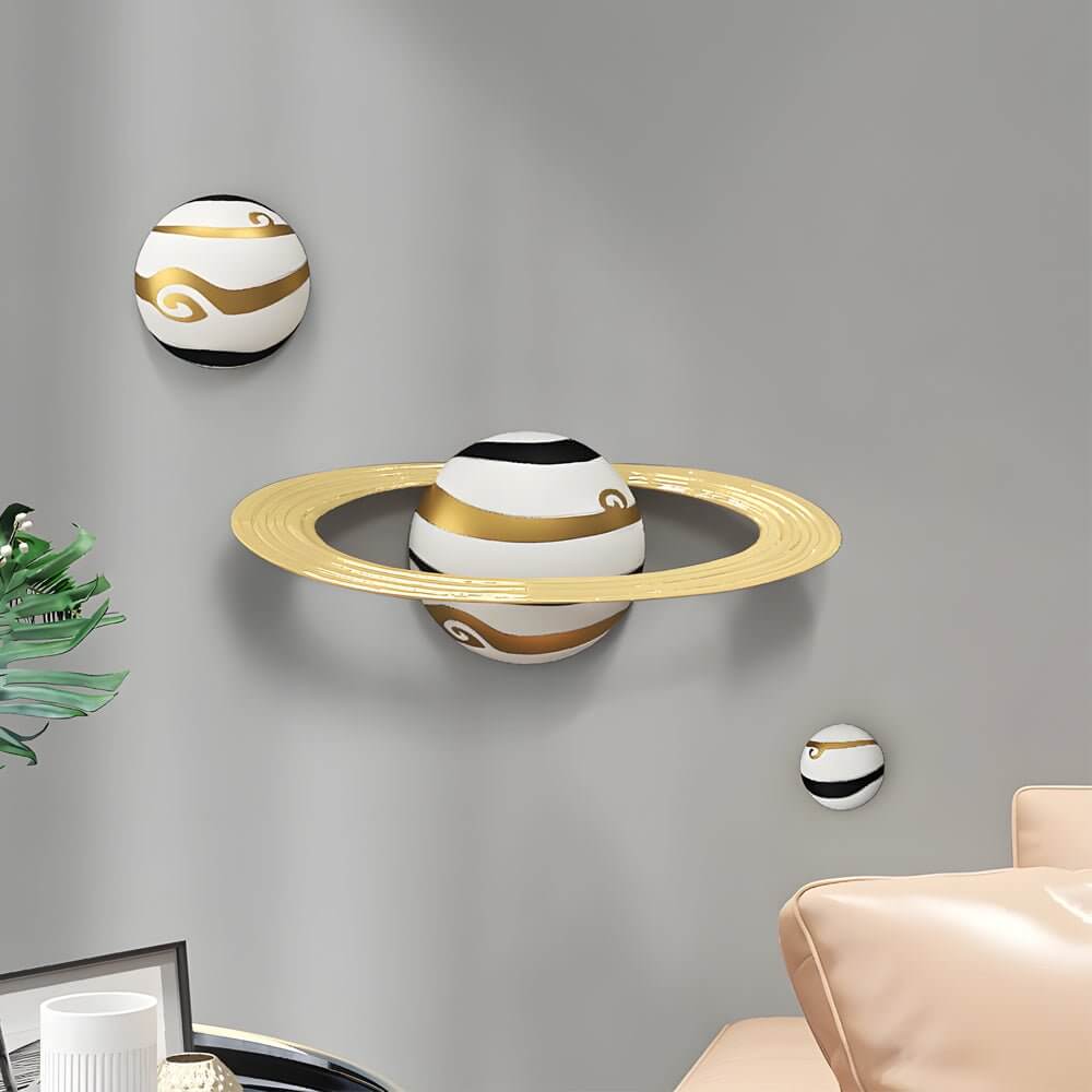 Resin Astronaut and Planet Wall Decor