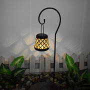 Retro Iron Mesh Solar Lanterns 2PCS LED Outdoor Hanging Lights