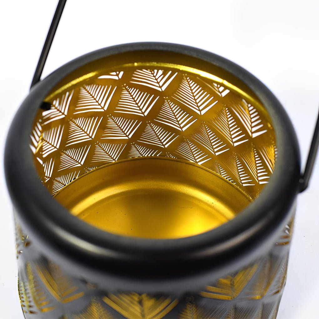 Retro Iron Mesh Solar Lanterns 2PCS LED Outdoor Hanging Lights