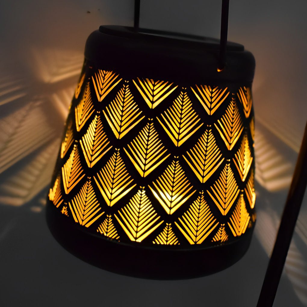 Retro Iron Mesh Solar Lanterns 2PCS LED Outdoor Hanging Lights