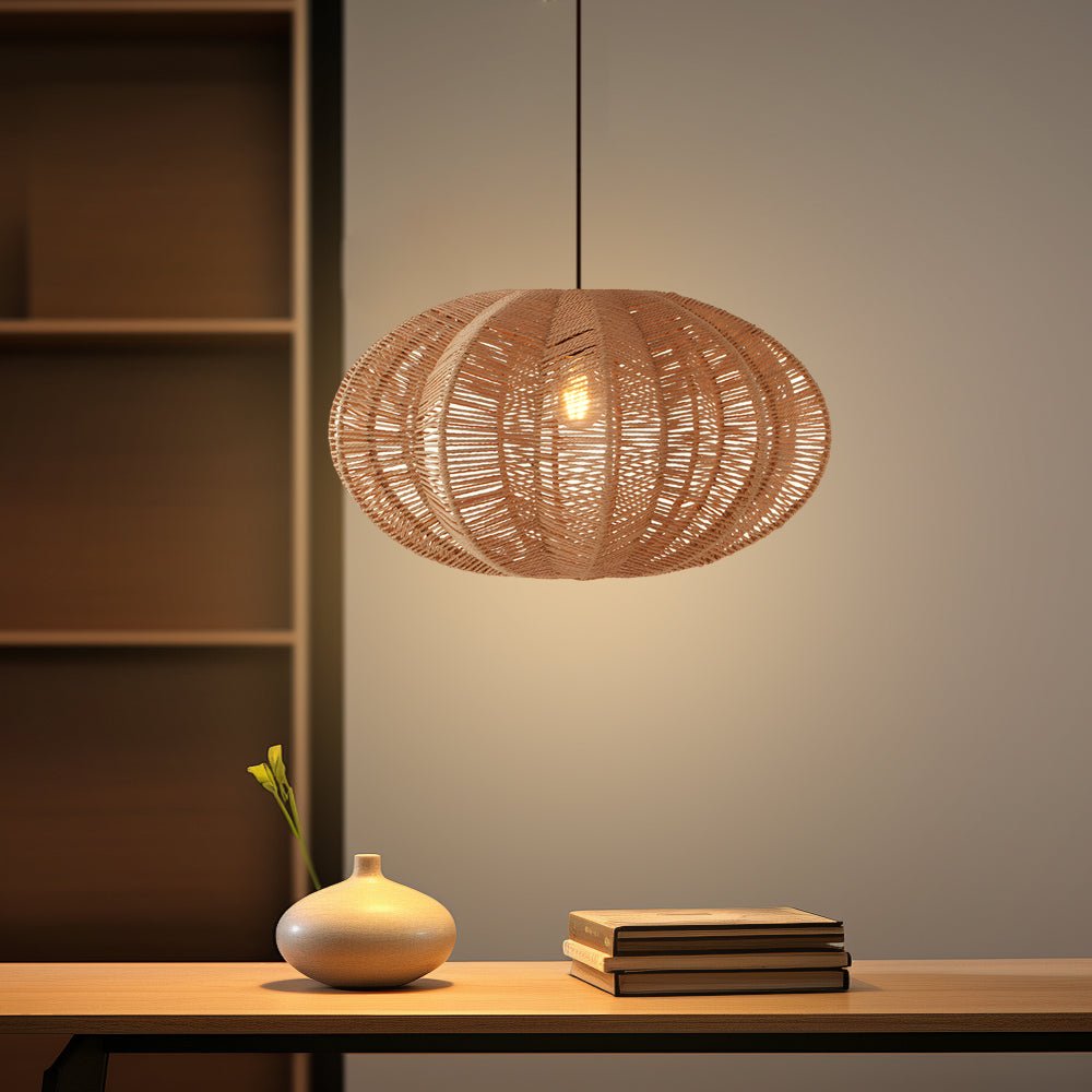 Retro Lantern Hemp Ropes Hardware Japanese Wabi - Sabi Style Chandelier