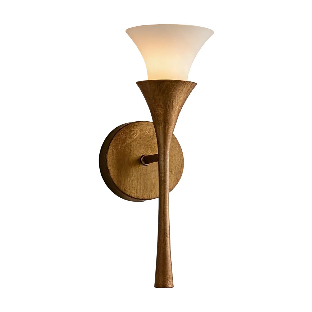 Retro wall sconce single-light wall lamp isolated on a white background in a larger size.