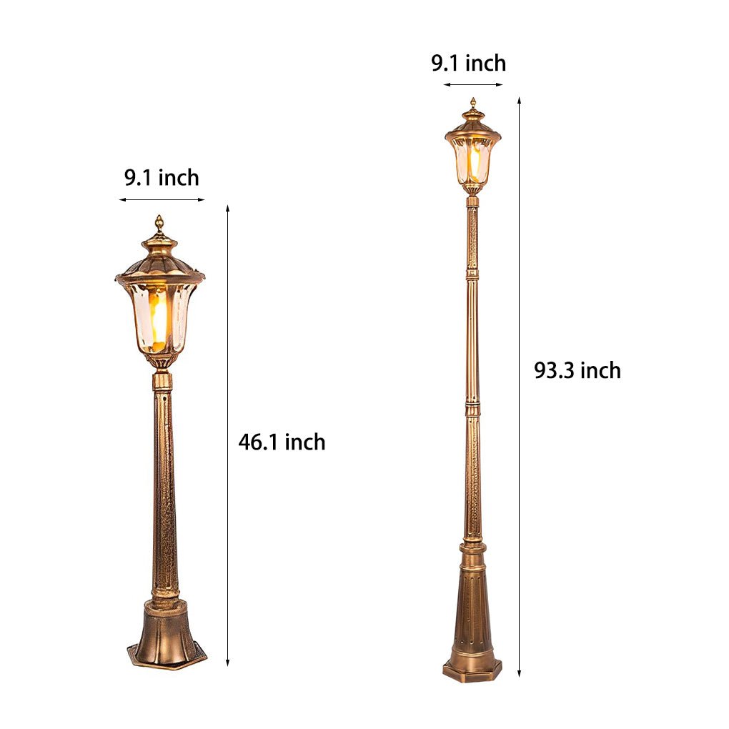 Retro Waterproof Aluminum LED Elegant Bronze European - Style Street Lights