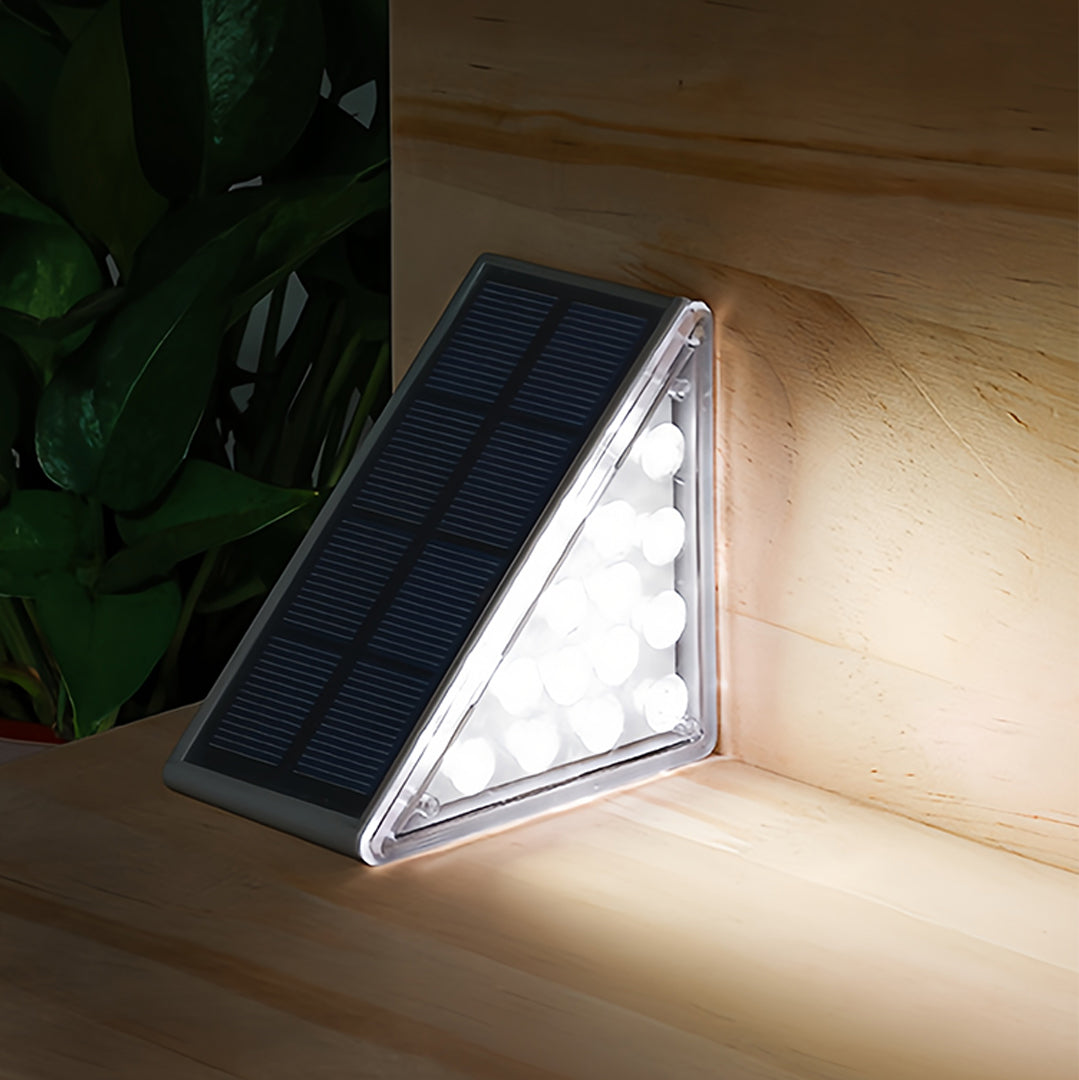 Multi-color outdoor solar step lights featuring RGB LED technology and customizable lighting modes