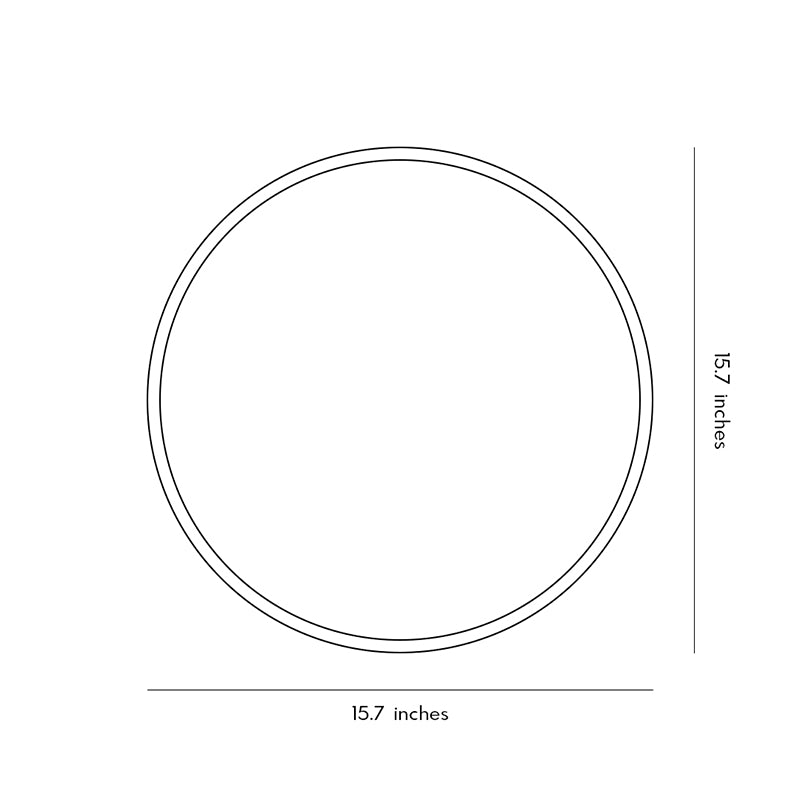 Dimension diagram showing diameter measurements of Rgb led ring well light design.