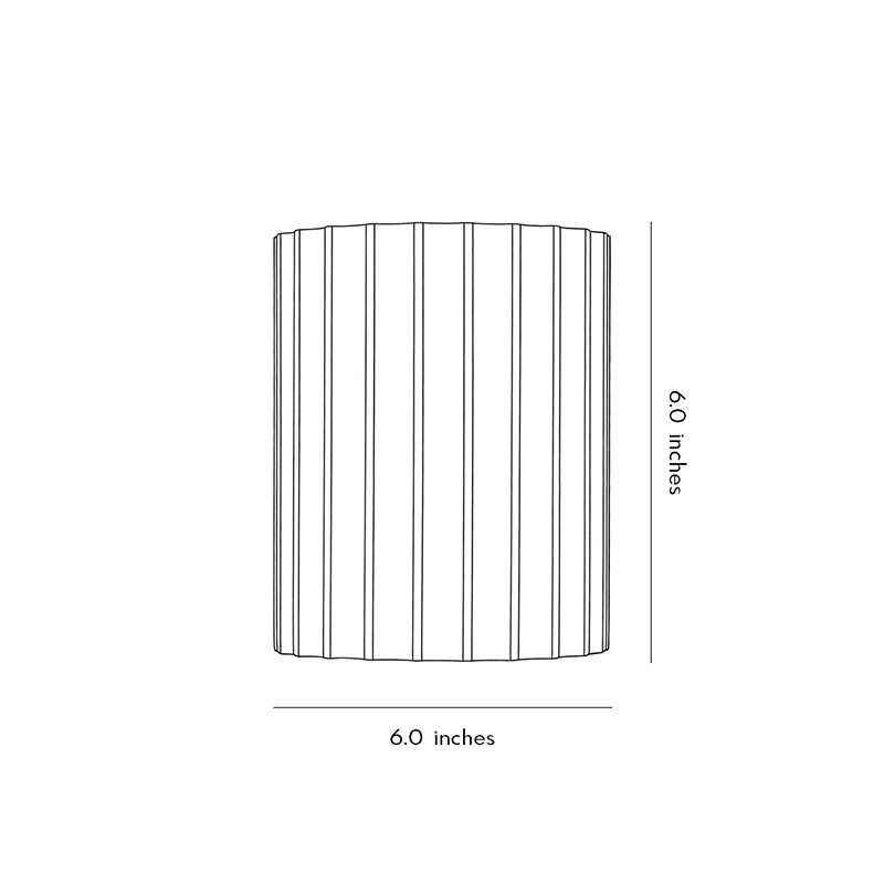 Technical diagram showing dimensions and structure of ribbed wall sconces models.