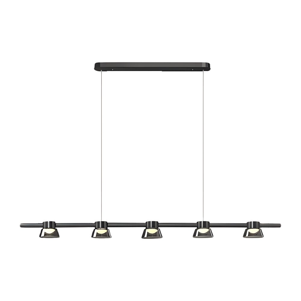 Ring LED Pendant with Smoke Gray Glass Shades
