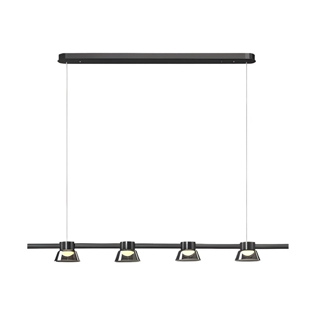 Ring LED Pendant with Smoke Gray Glass Shades
