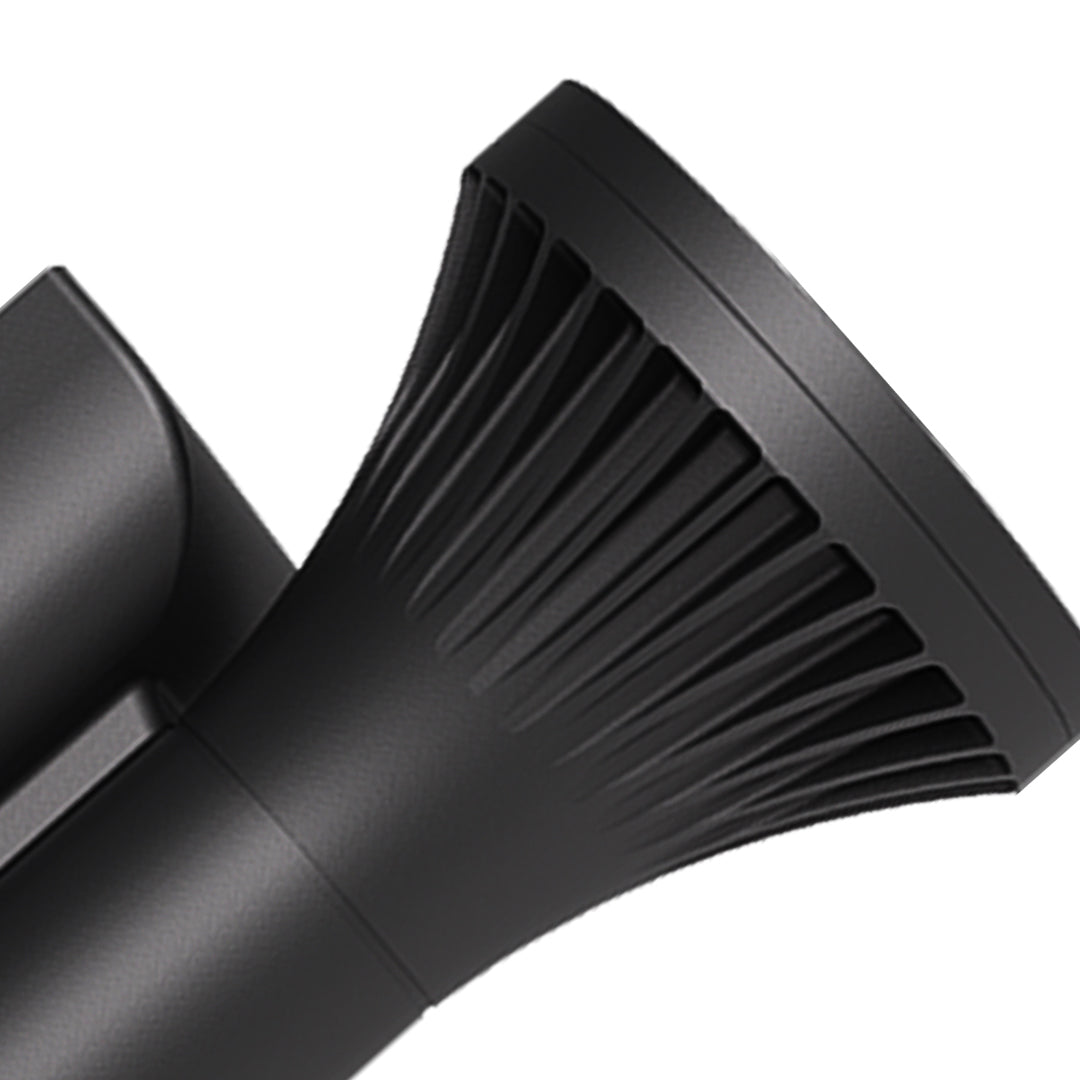 Close-up of the robust black aluminum housing and efficient heat sink design of the modern Outdoor Wall Lighting Fixtures.