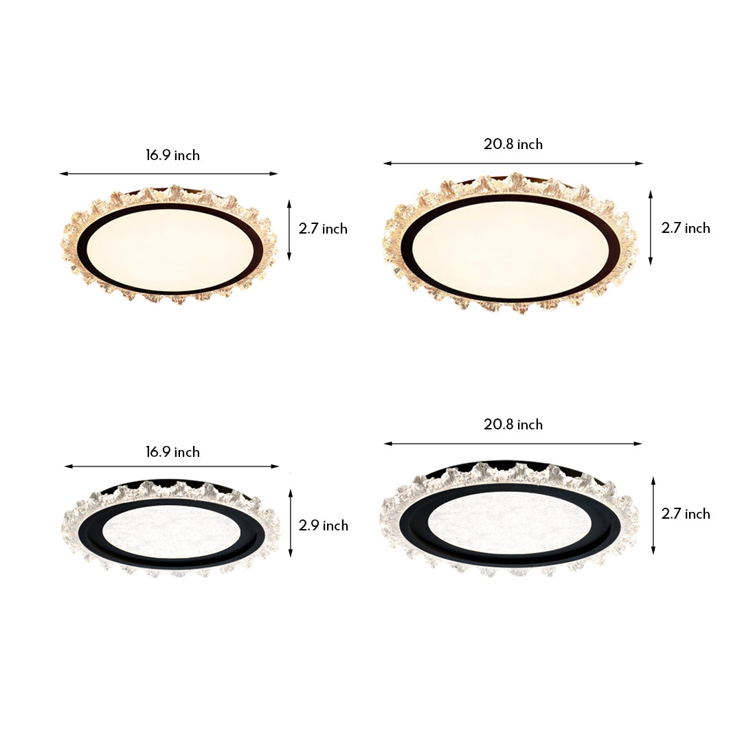 Elegant rose gold glass shade chandelier with decorative crystal rim and oval design