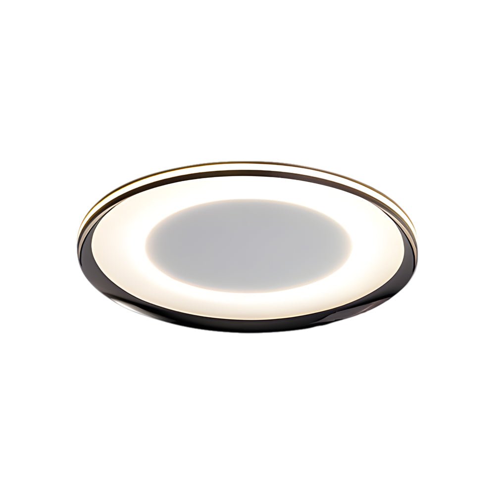Round Black LED Flush Ceiling Light
