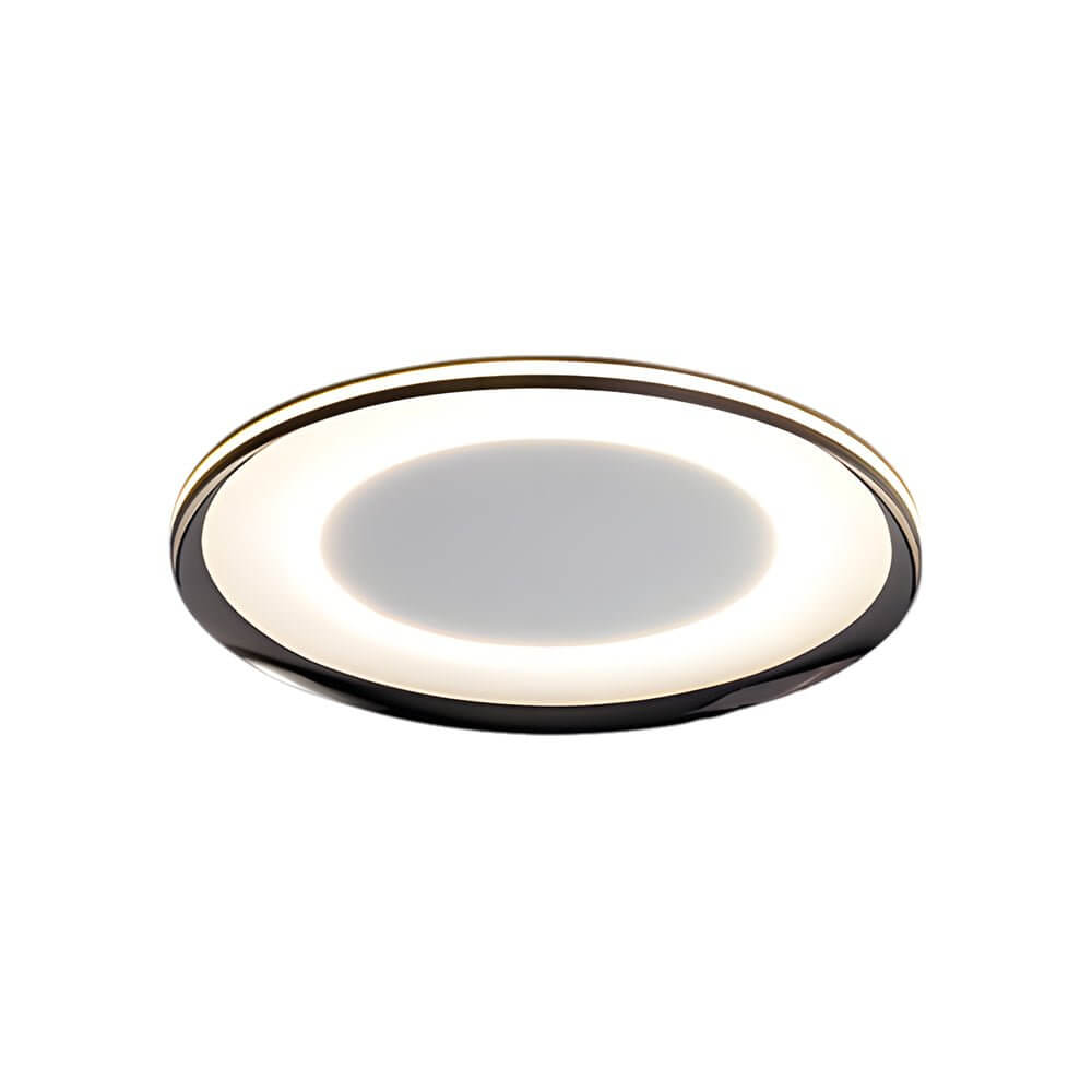 Round Black LED Flush Ceiling Light