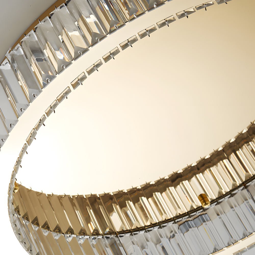 Round Crystal Stepless Dimming LED Luxury Post - Modern Ceiling Light Fixture