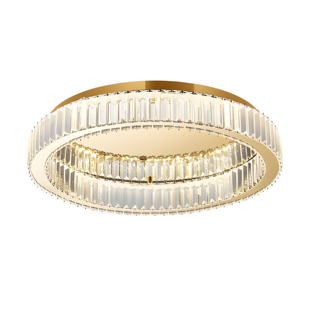 Round Crystal Stepless Dimming LED Luxury Post - Modern Ceiling Light Fixture