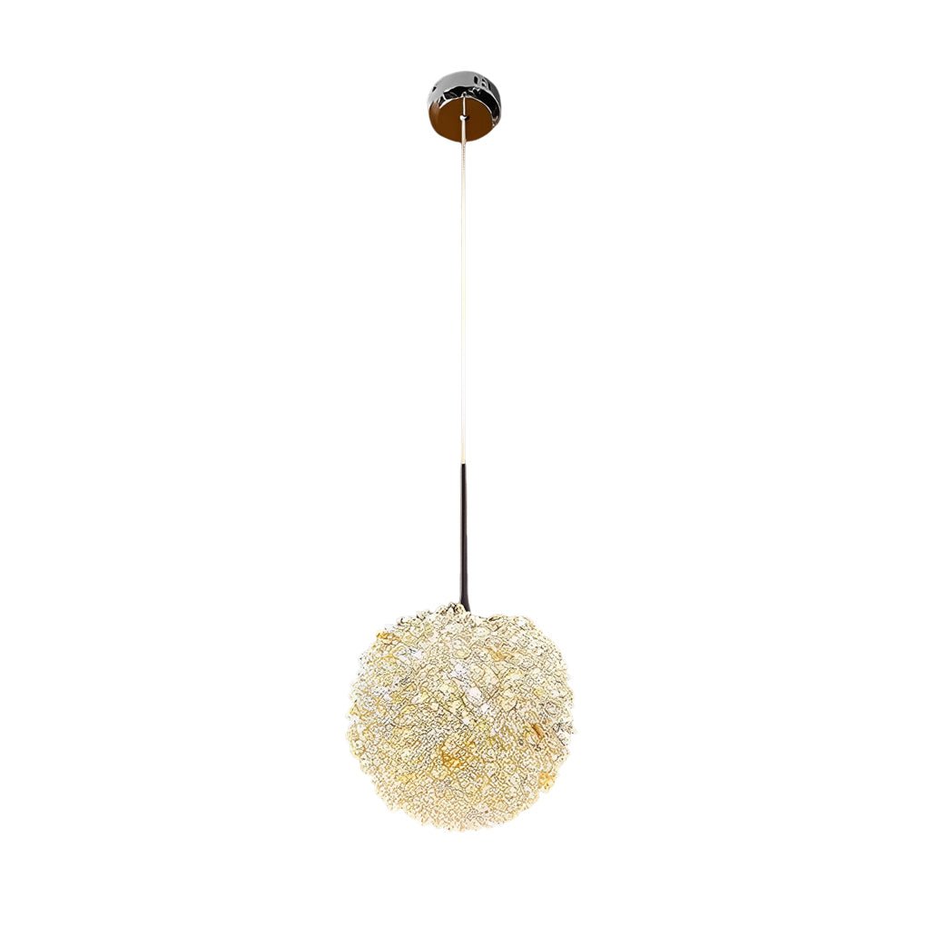 Round Luxurious Crystal Ball Three Step Dimming Modern Pendant Lights