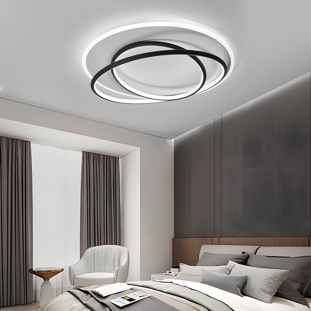 Round Ring Three Step Dimming Creative Nordic LED Ceiling Lights Fixture