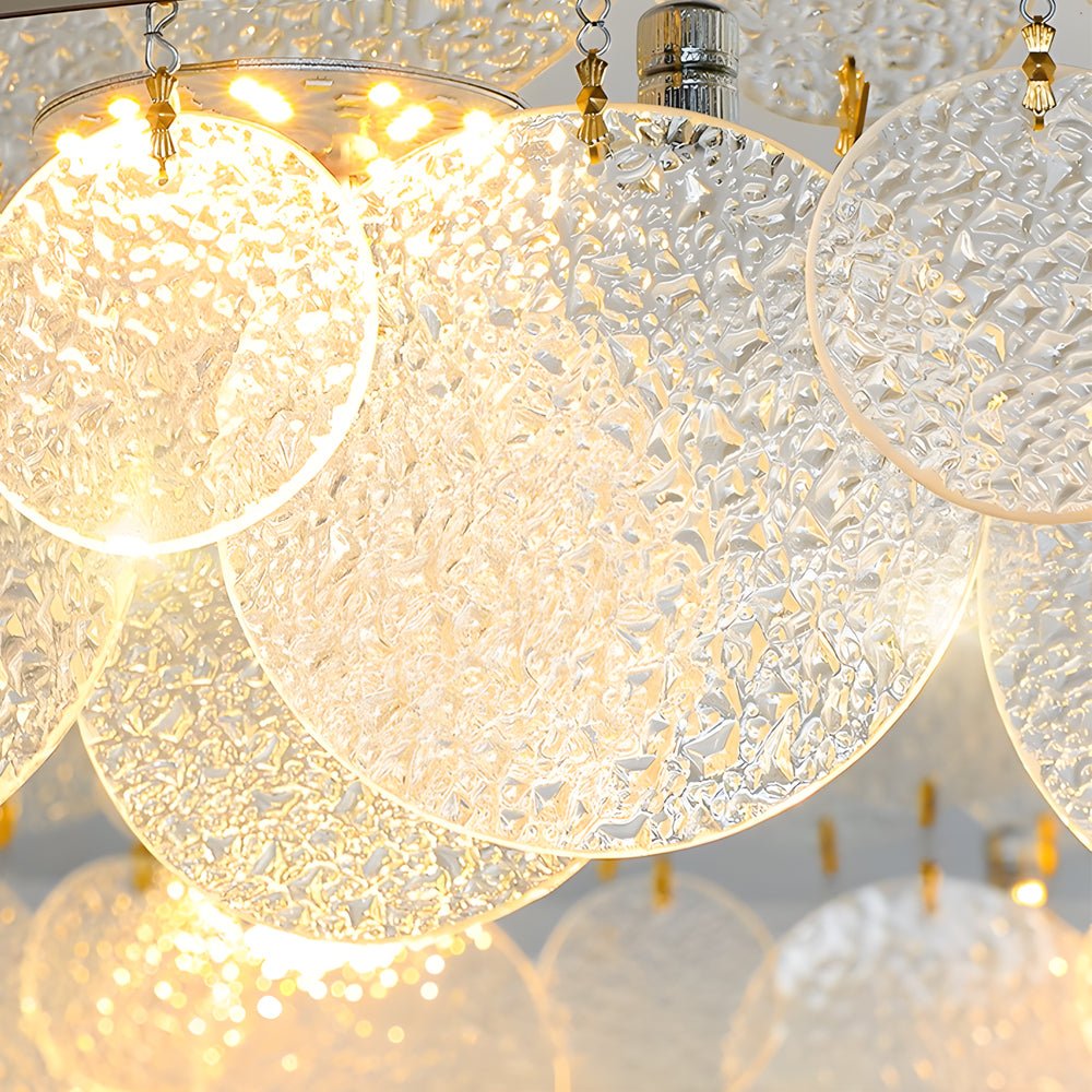 Round Small Glass Seashells 3 Step Dimming Simple Post - Modern Ceiling Lamp