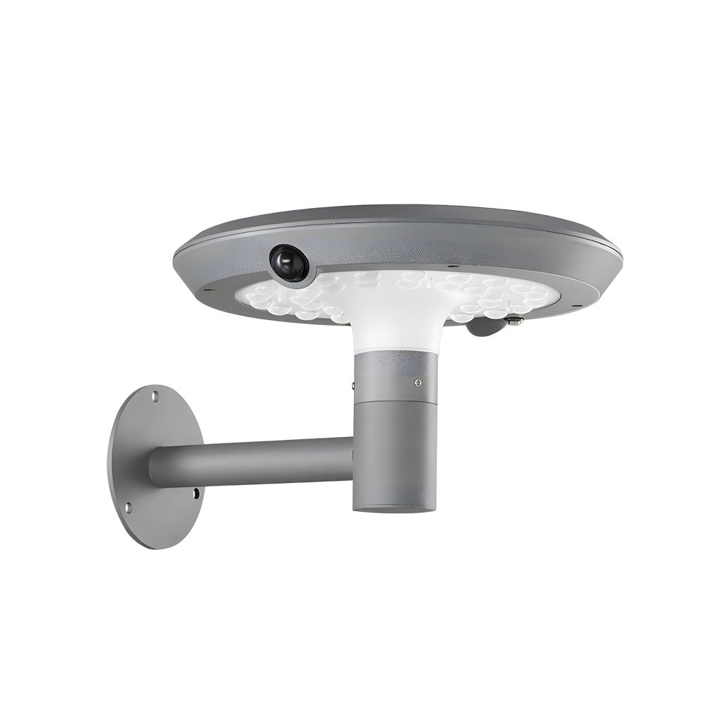 Round Solar - Powered LED Outdoor Wall Light with Motion Sensor