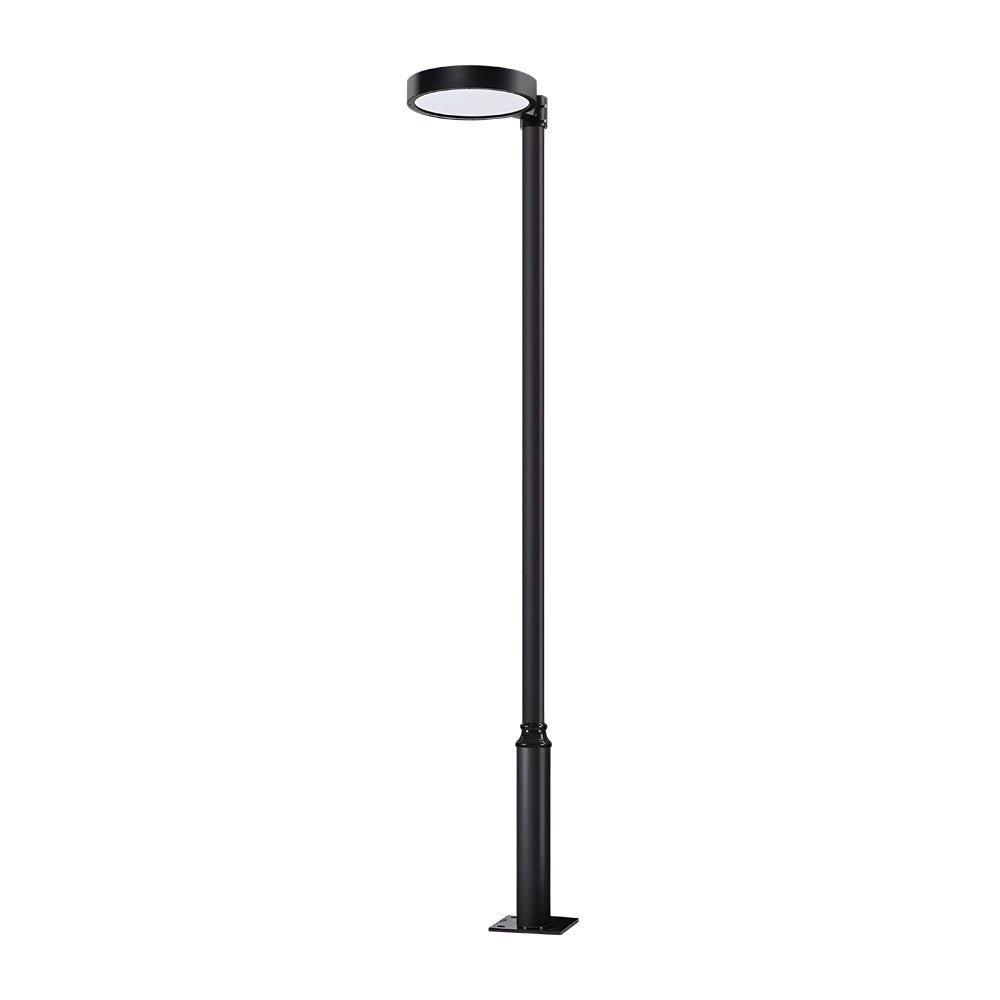 Round Waterproof Smart Remote Control LED Solar Lamp Post Top Lights