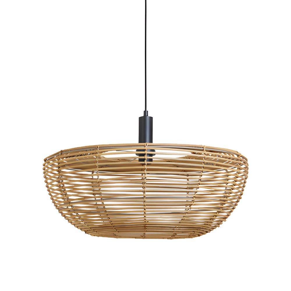 Round Woven Minimalist Wabi - Sabi Modern Hanging Ceiling Lights Wall Lamp