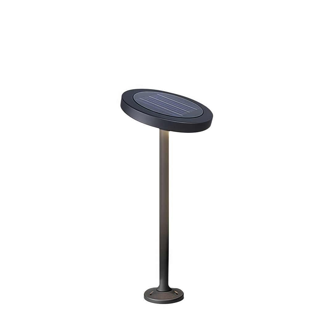 Tall rounded LED path lights outdoor with a clean streamlined profile on a white background.