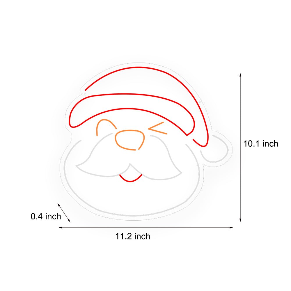 Santa Claus Cute Atmosphere Decorative Personalized LED Sign with Dimmer