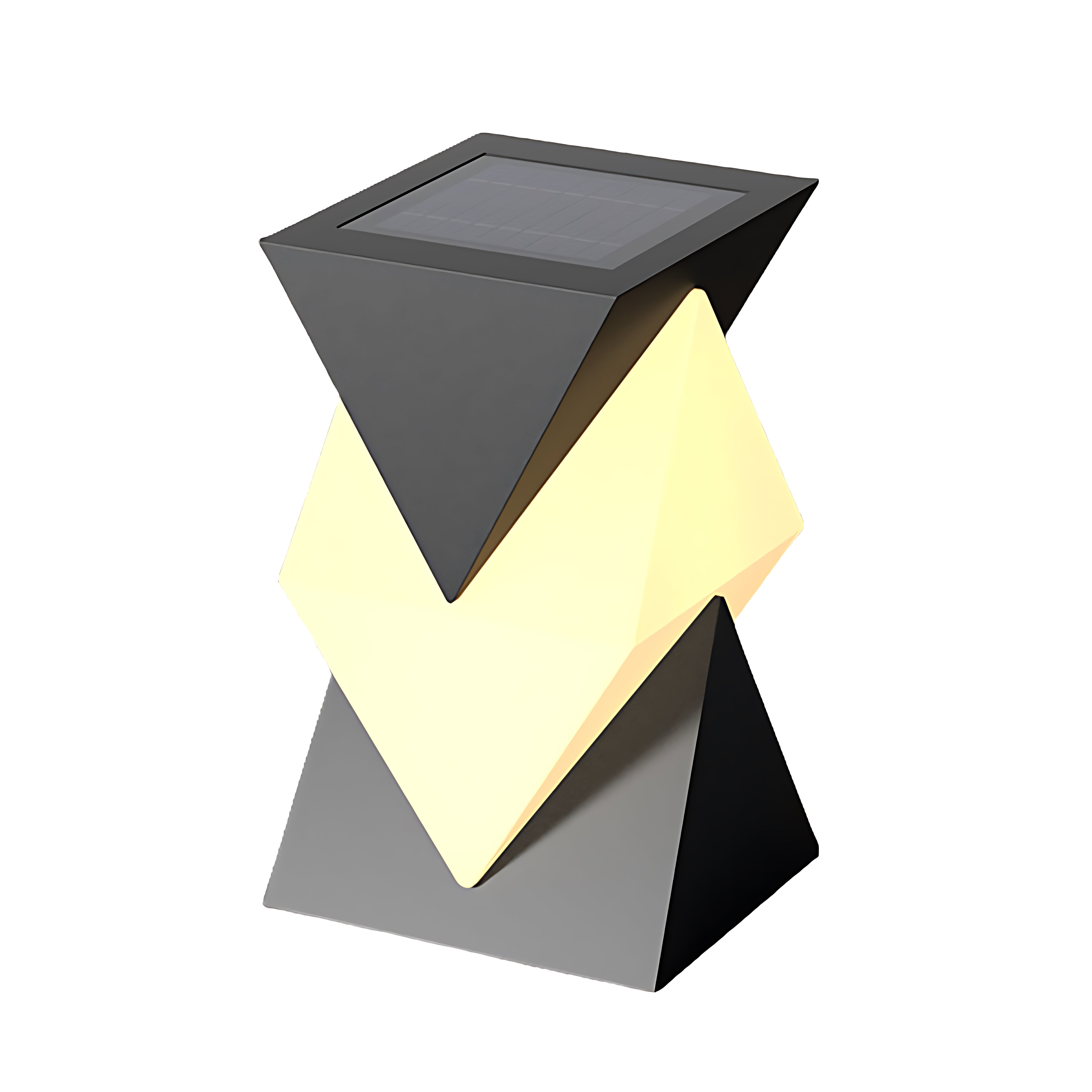 Sculptural triangular with special pillar styling and contemporary form