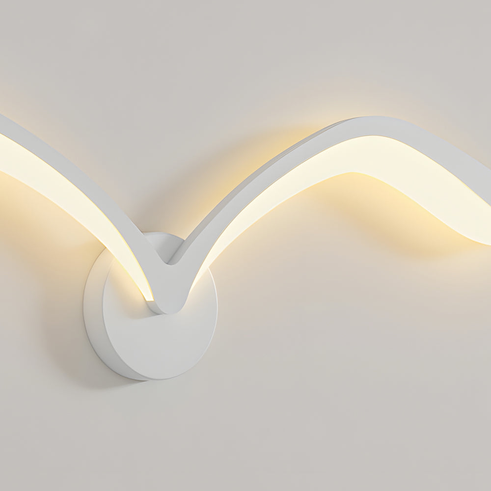 Seagull lighting sconces with a close-up of their elegant seagull silhouette.