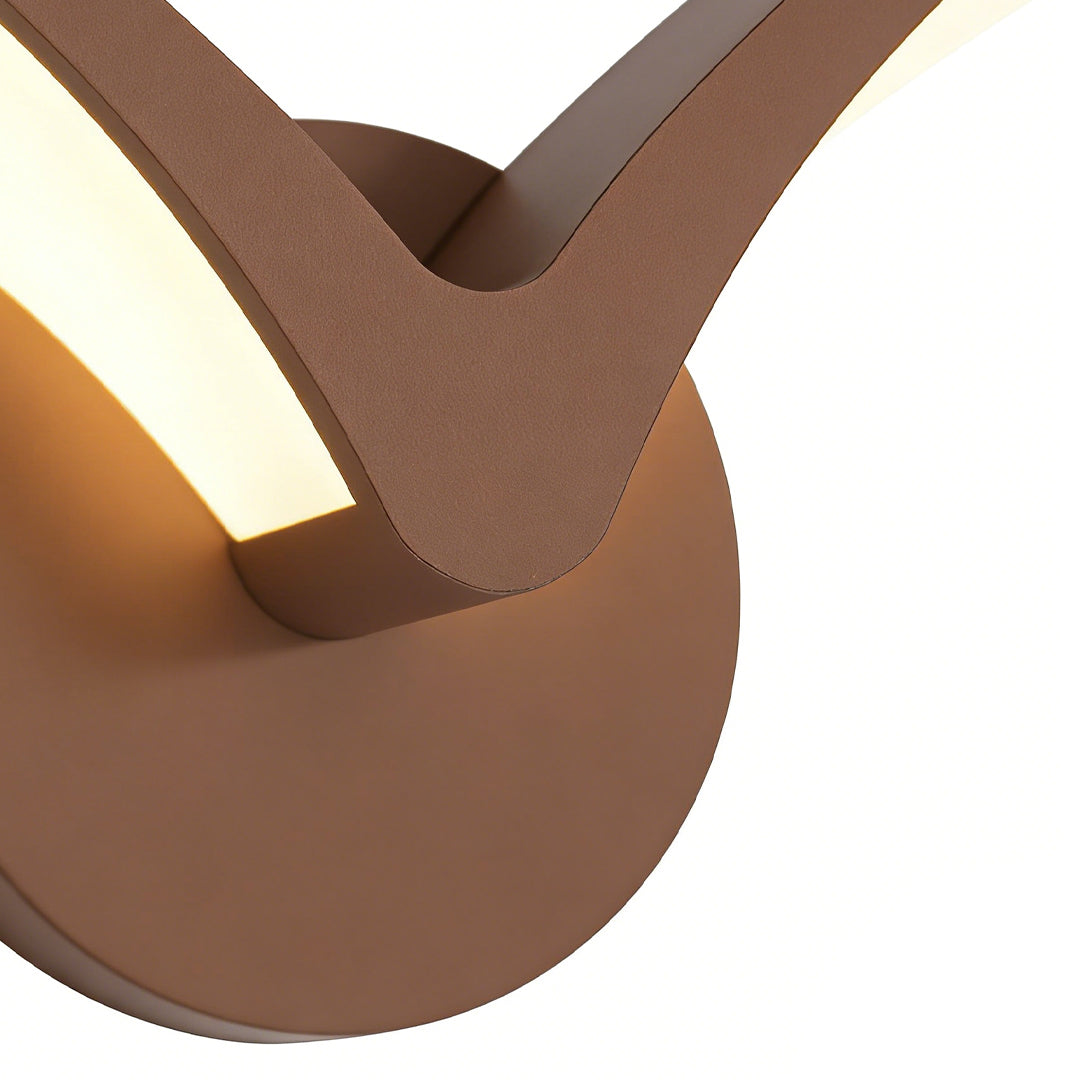 Seagull lighting sconces with a close-up of their unique seagull wing structure.