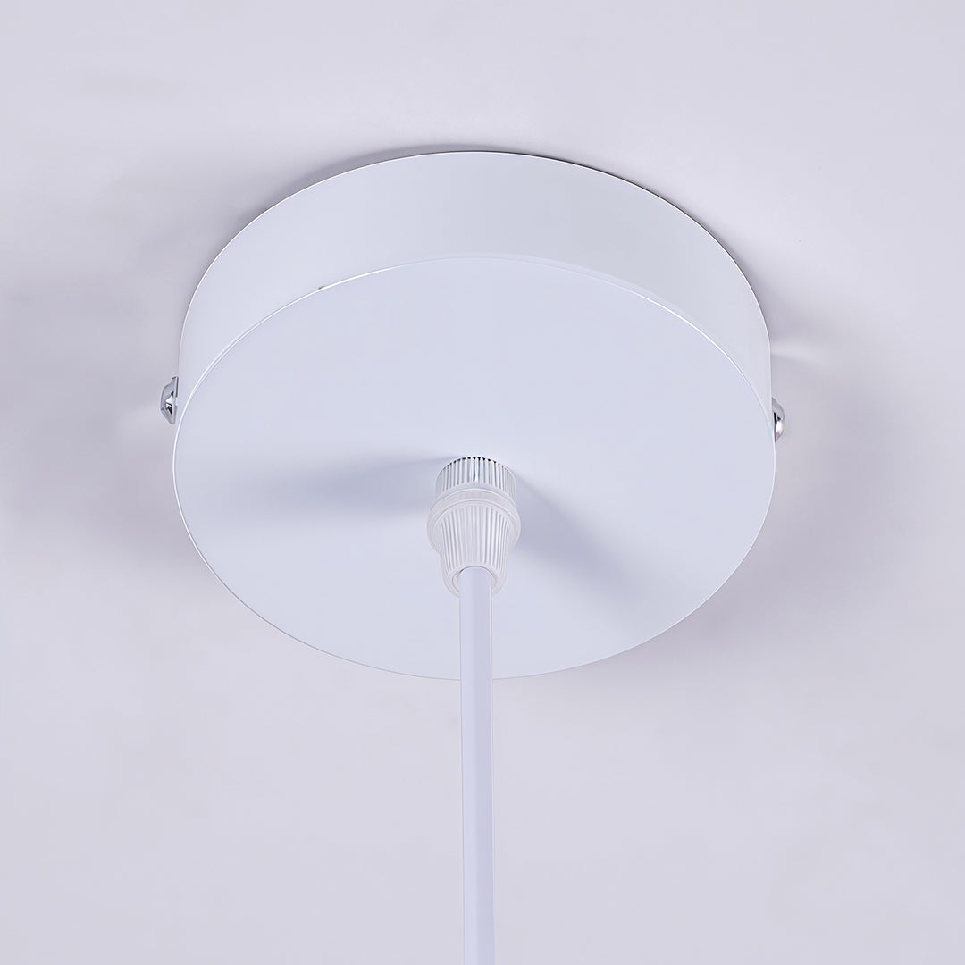 Serene Japanese pendant light fixtures with glass shade chandelier influence in minimalist white dome creating soft diffused light.