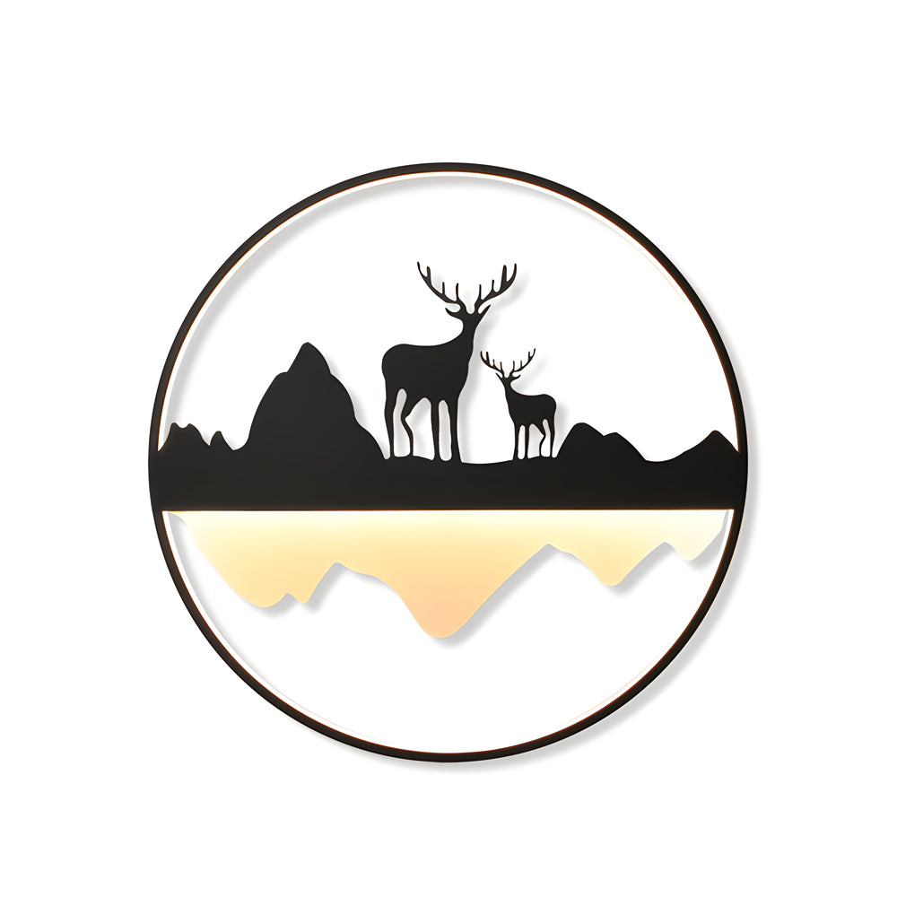 Silhouette wall light in white, side view of the elegant silhouette.