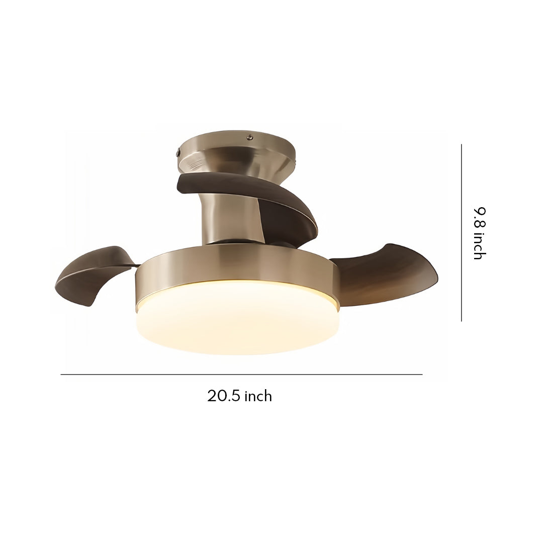 Silver ceiling fans with lights modern minimalist design illustration