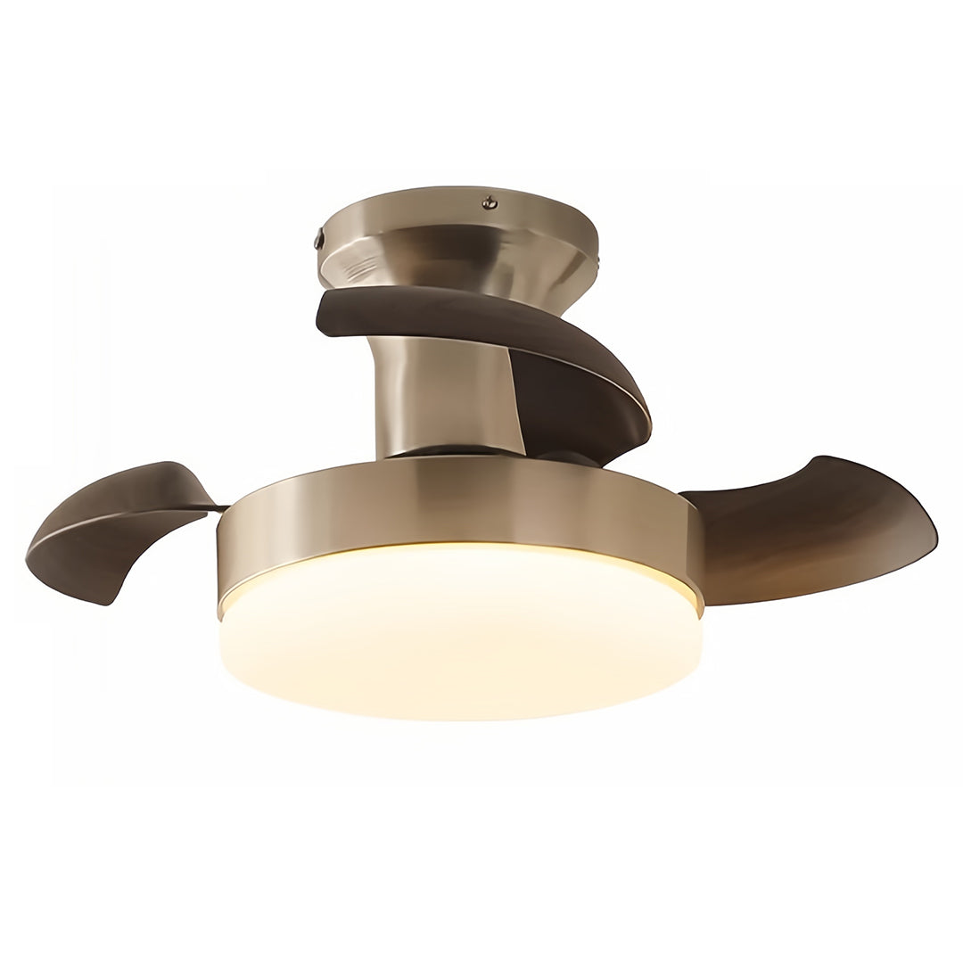 Silver ceiling fans with lights modern minimalist design illustration