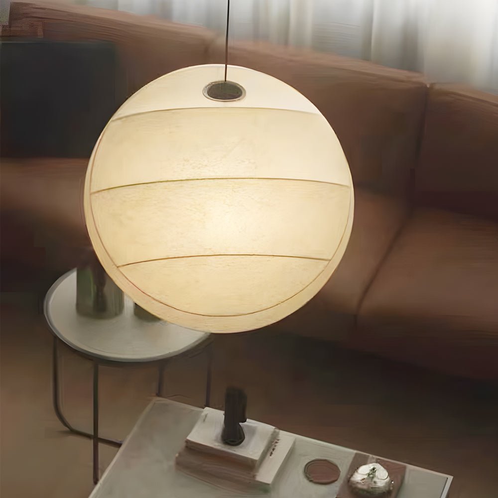 Simple Iron Silk Fabric Ball Wabi - Sabi Creative Japanese Style Chandeliers