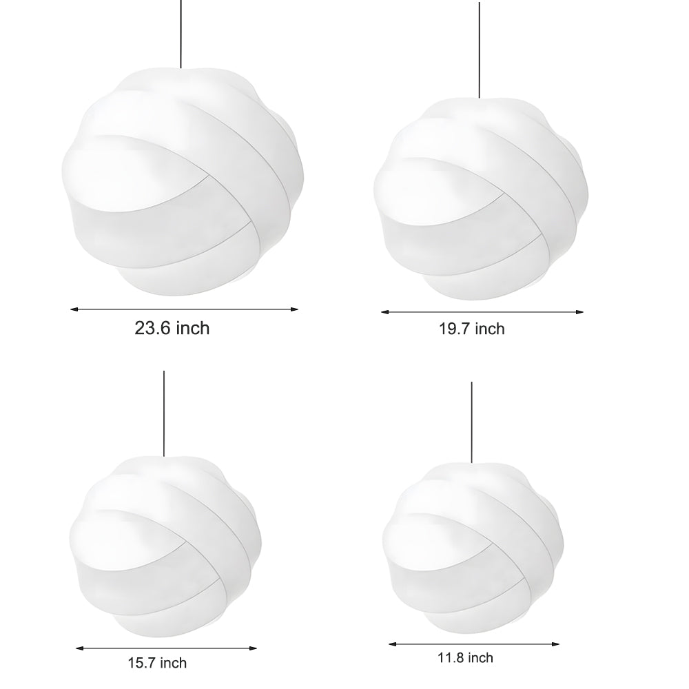 Simple Iron Silk Fabric Ball Wabi - Sabi Creative Japanese Style Chandeliers