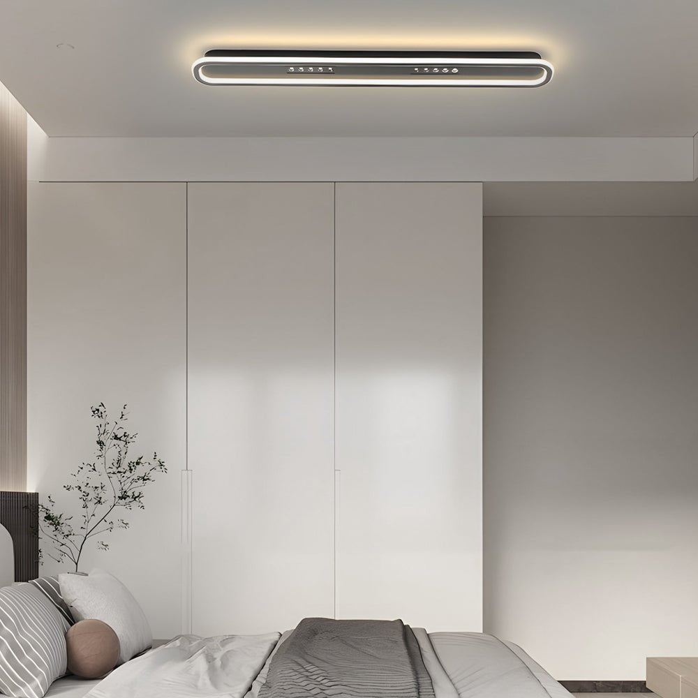 Lighting Raft Rounded Rectangular Shaoe Simple Rounded Rectangular Three Step Dimming Modern Ceiling Light ...