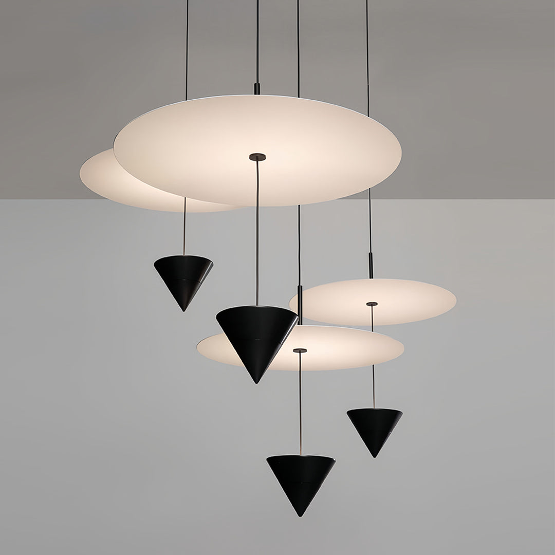 Single 1 light pendant with warm illumination and geometric design perfect for bedroom lighting