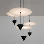 Single 1 light pendant with warm illumination and geometric design perfect for bedroom lighting