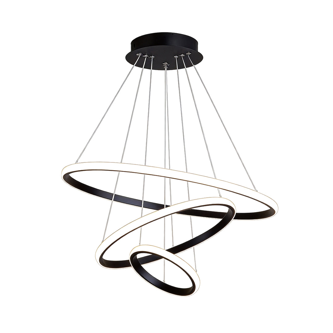Single ring LED chandelier product image on white background.