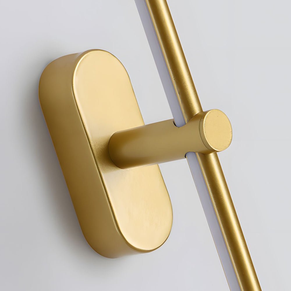 Sleek black bathroom vanity light strip providing bright, ambient light for bathroom vanities and mirrors.