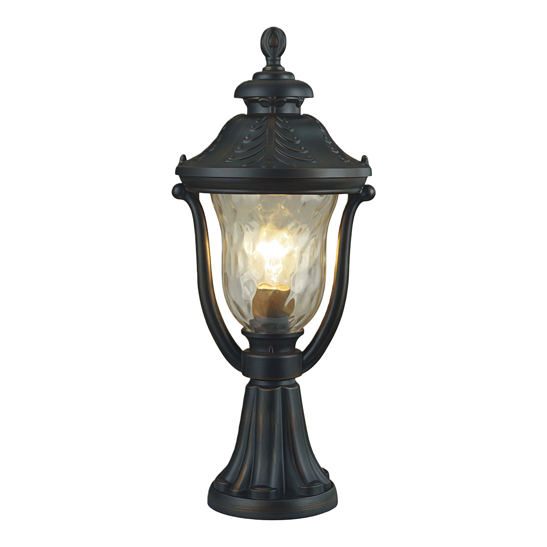 Sleek black modern pillar light, elegant contemporary outdoor lighting fixture