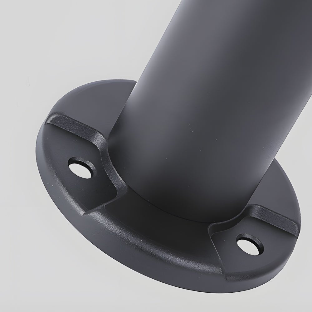 Sleek Black Solar LED Lawn Light Contemporary Outdoor Path Lighting