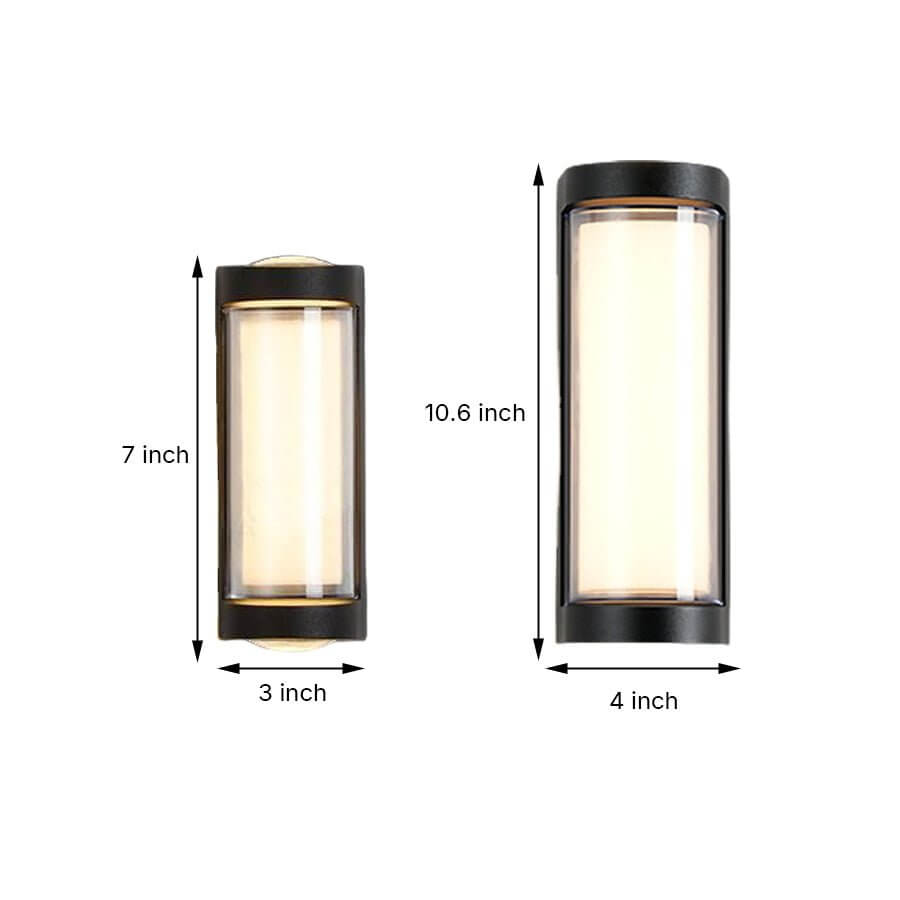 Sleek Dual - Directional Outdoor Wall Light with Modern Arc & Rectangular Designs