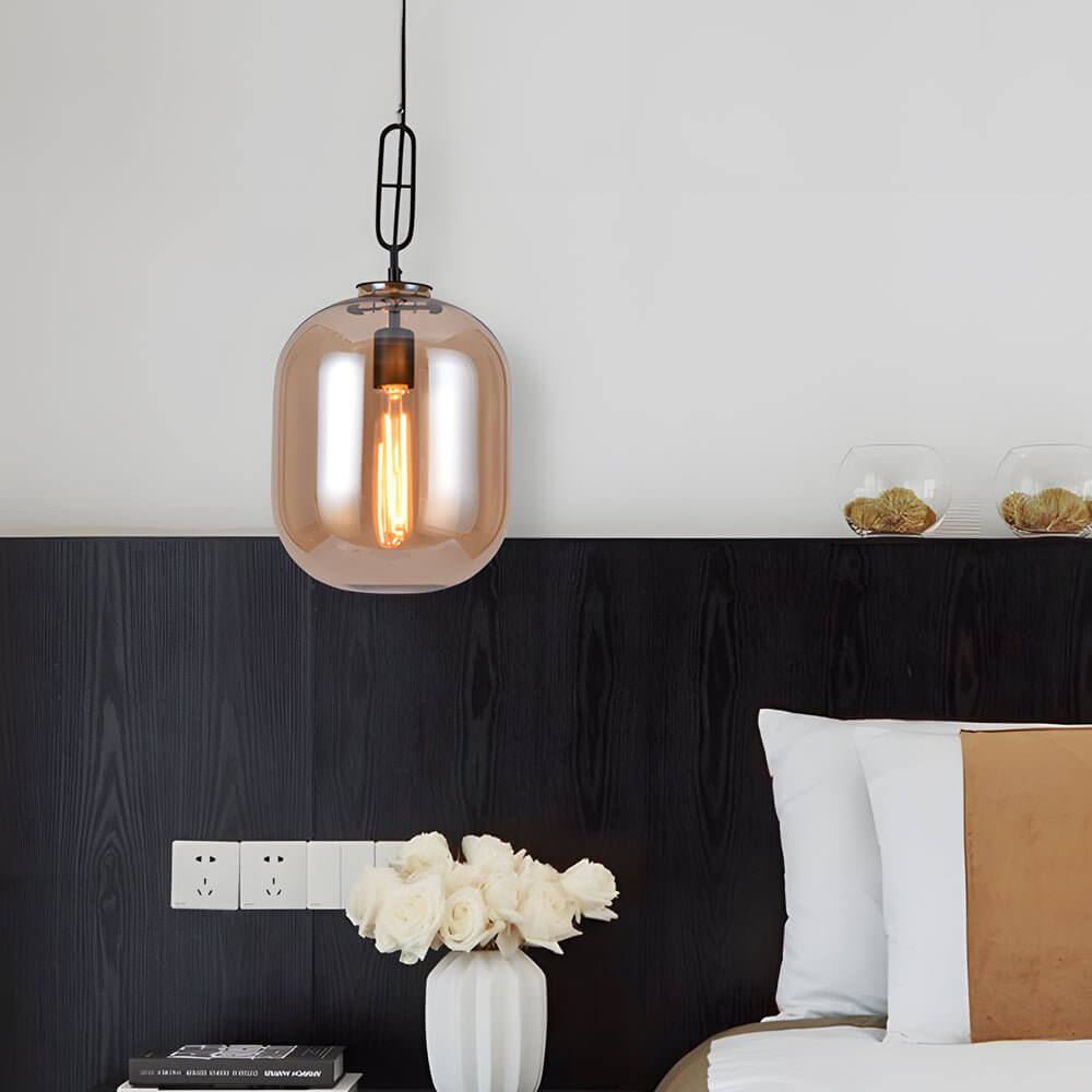 Sleek Industrial Glass Can LED Pendant Light