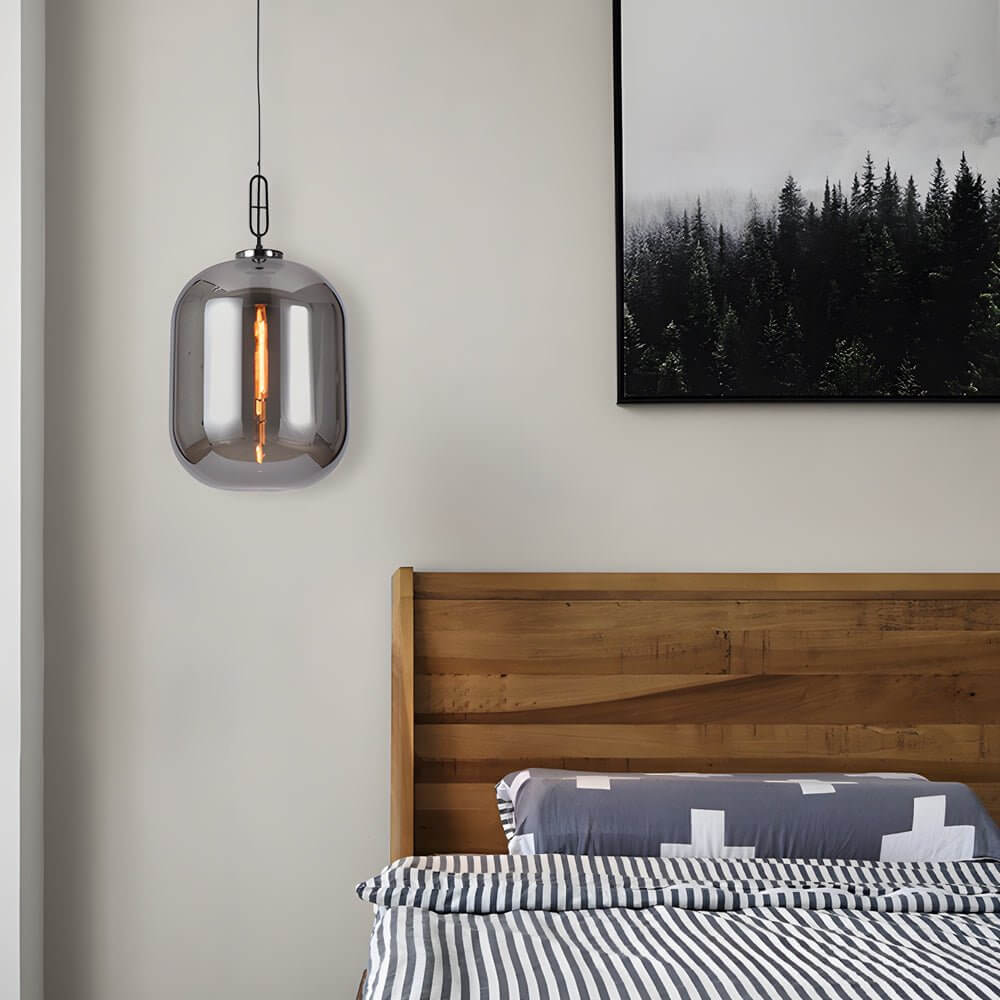 Sleek Industrial Glass Can LED Pendant Light