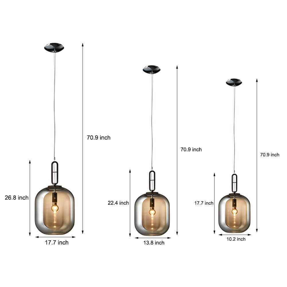Sleek Industrial Glass Can LED Pendant Light
