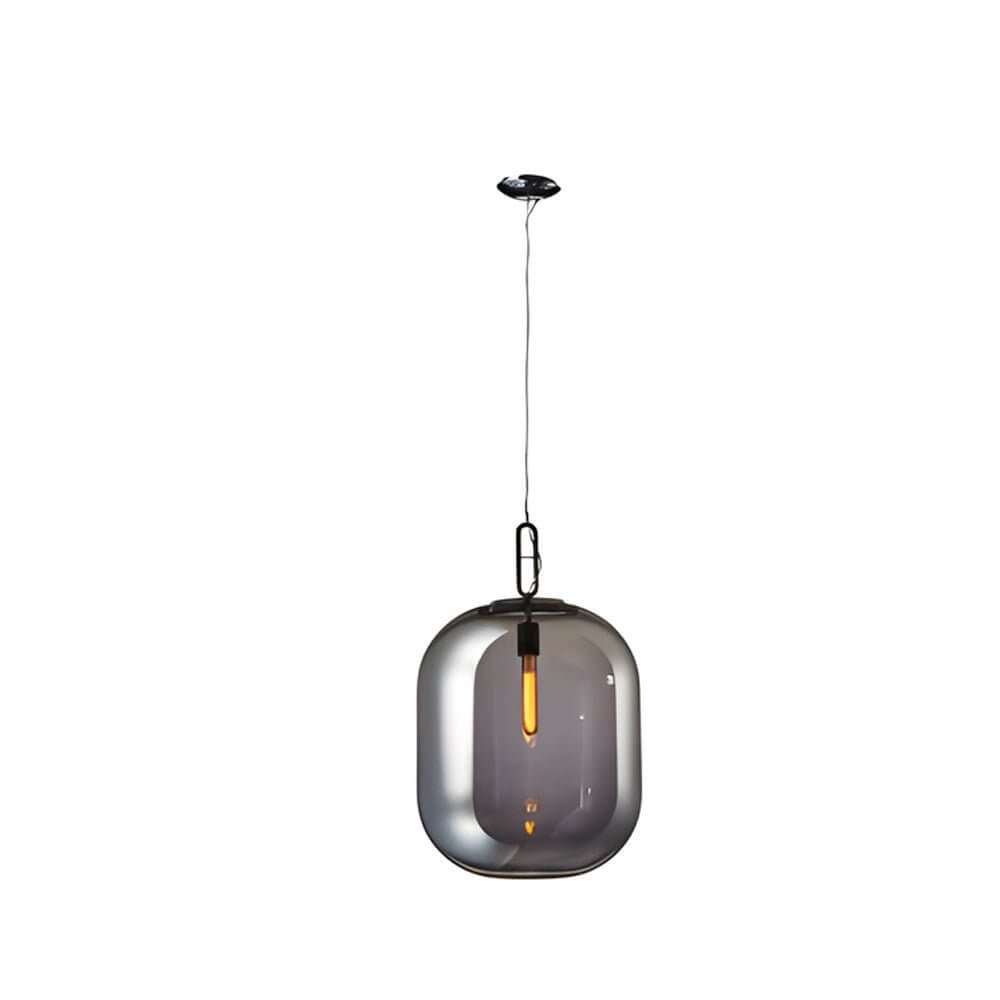 Sleek Industrial Glass Can LED Pendant Light
