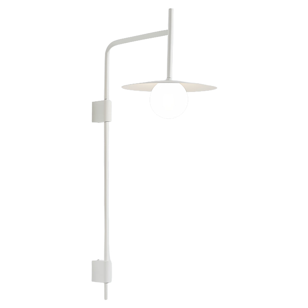 Sleek LED light wall lamp with white finish and clean lines for minimalist bedroom lighting